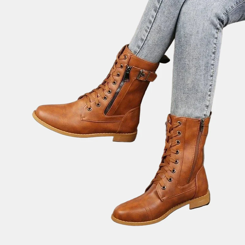Leona | Round Toe Autumn Boots