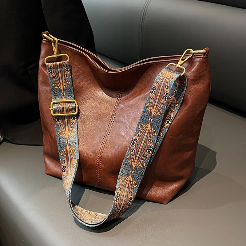 Dorothea | Classic Shoulder Bag with Adjustable Patterned Strap