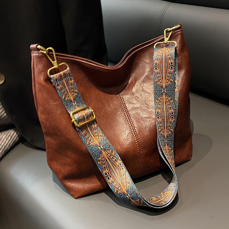 Dorothea | Classic Shoulder Bag with Adjustable Patterned Strap